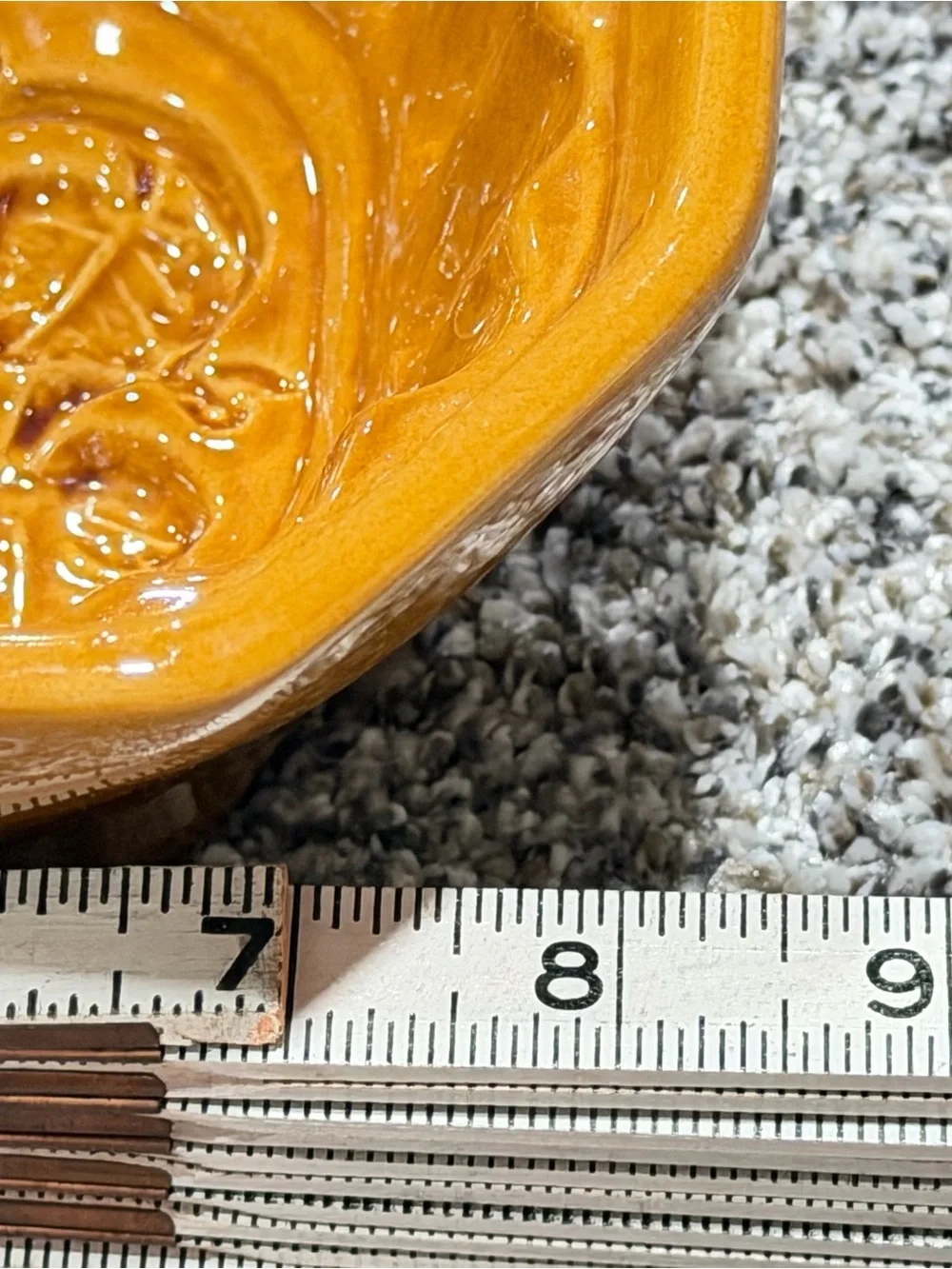 Crate&Barrel Glossy Amber Pumpkin Mold